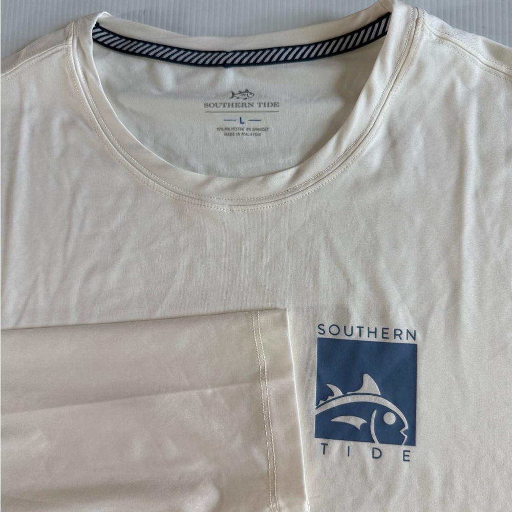 Southern Tide‎ T-Shirt Mens Large  Long Sleeve Fishing Polyester Blend